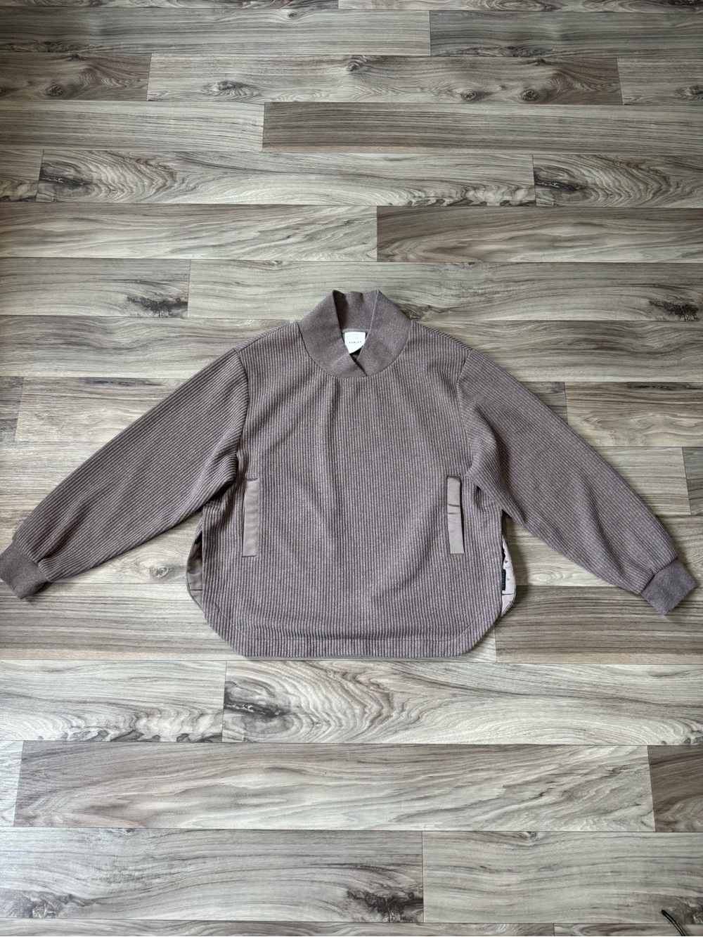 Varley Ellington Ribbed Pullover Sweater in Mink Marl Size Small